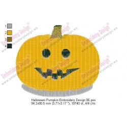 Halloween Pumpkin Embroidery Design 06